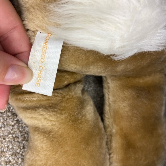 20" VINTAGE CONESCO CHASE BROWN & WHITE BUNNY RABBIT STUFFED ANIMAL PLUSH - Picture 4 of 6